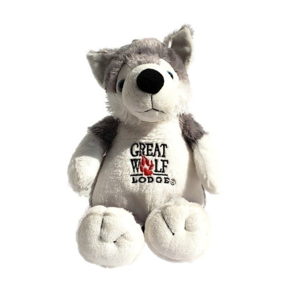 15" Fiesta Great Wolf Lodge WILEY the GREY WOLF Plush Stuffed Animal Logo Plush